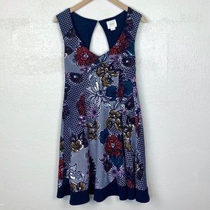 Maeve Anthropologie Floral Print Sweetheart Cotton